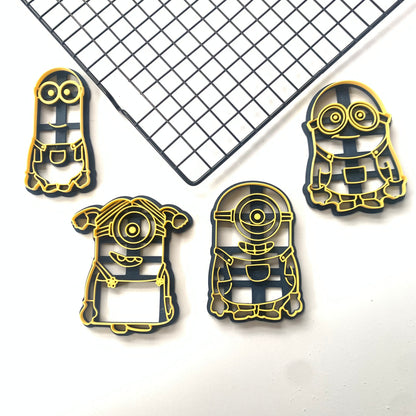 4 pcs Set Minions Cookie Cutter MEG cookie cutters
