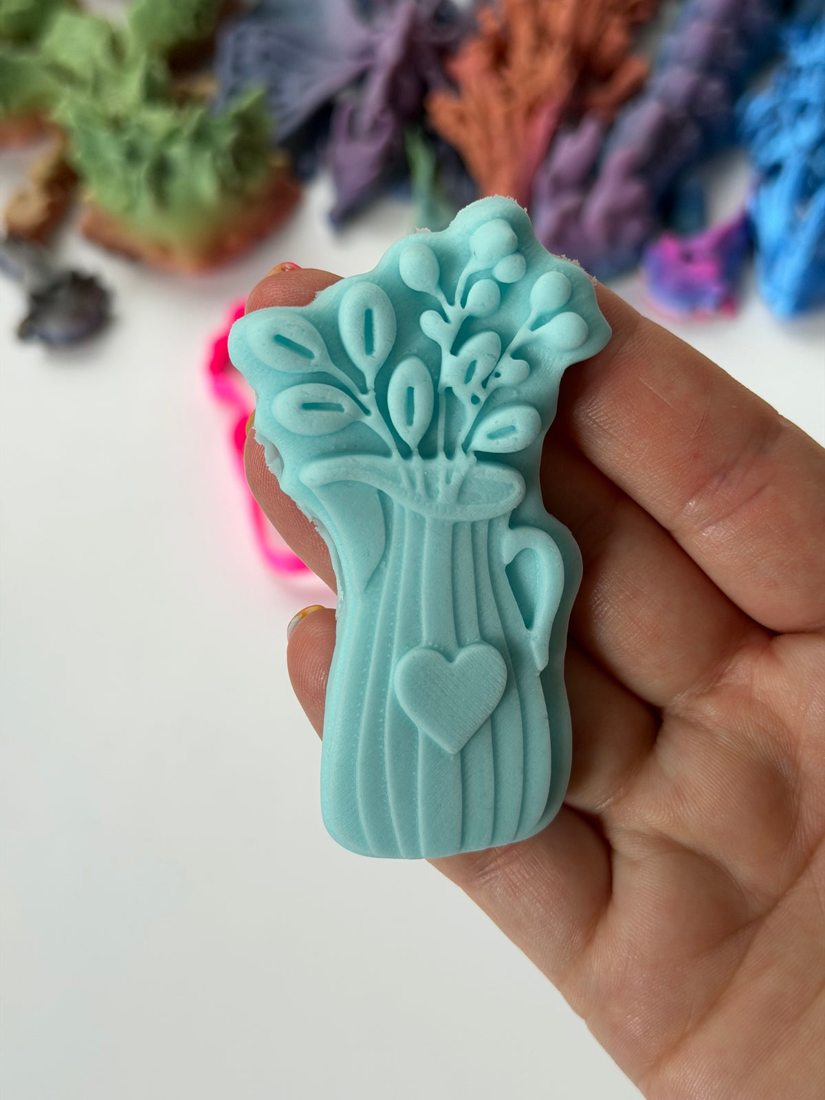 blush And brew vase flowers 3D deboss and cutter