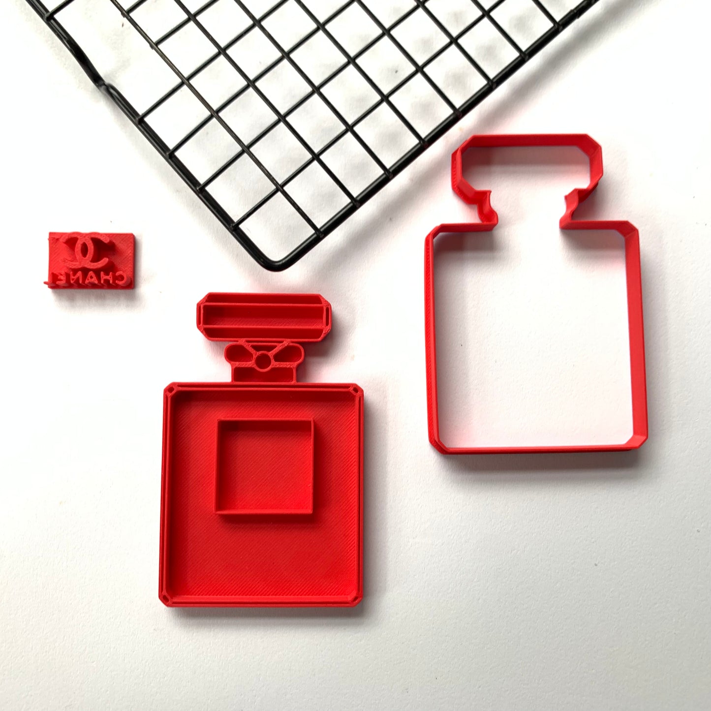 Chanel/INSPIRED parfume bottle  - stamp + cutter (1) MEG cookie cutters