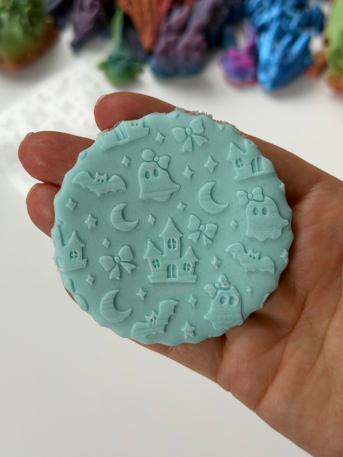 Halloween pattern texture deboss