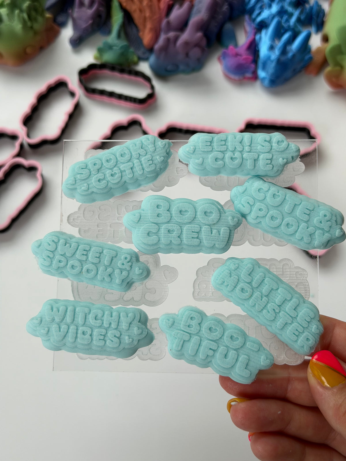 Halloween wording set deboss and cutter