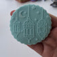 lantern and moon - debossing acrylic stamp