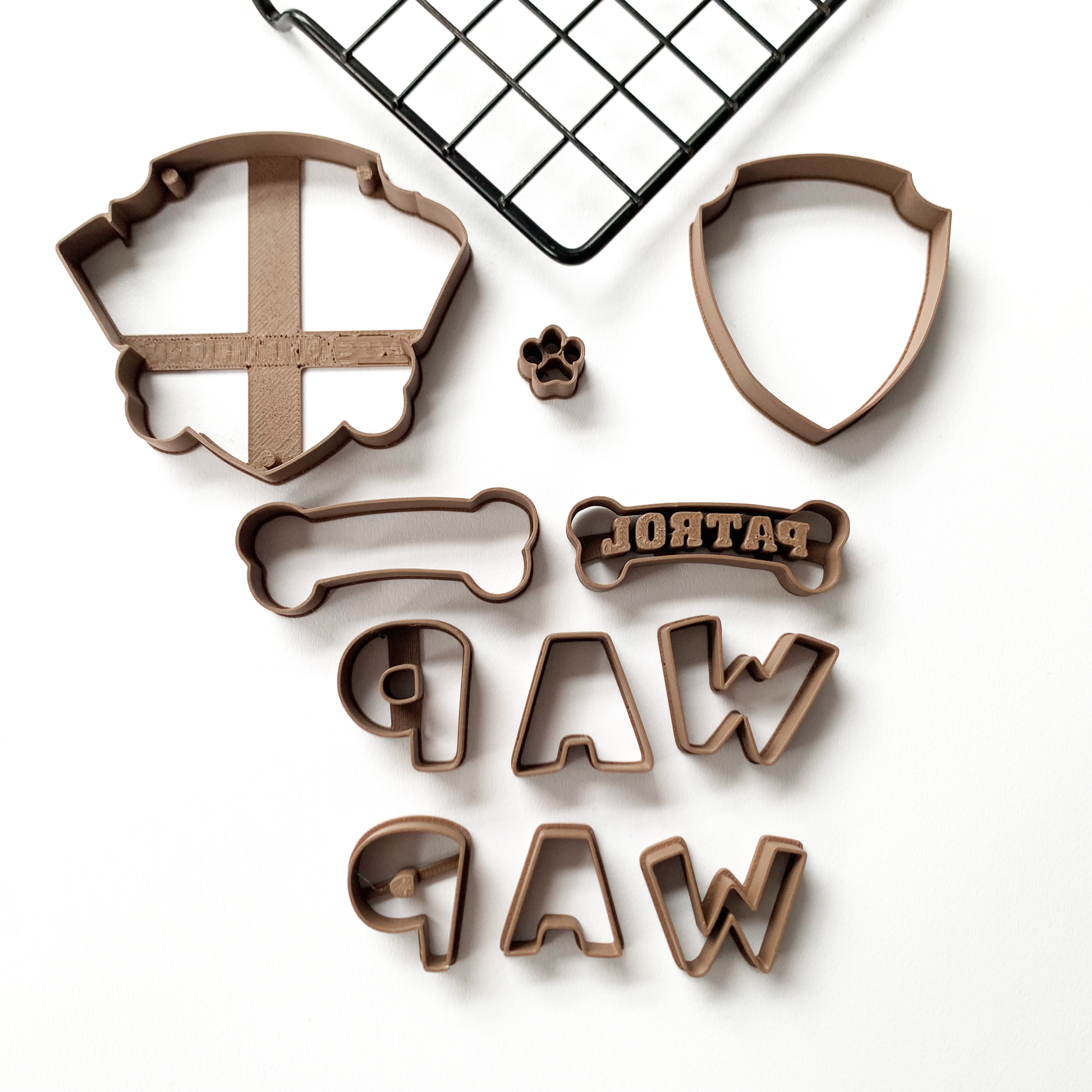 Paw Patrol Logo and PawPrint Cookie Cutter Cake Decor Small Medium Large MEG cookie cutters