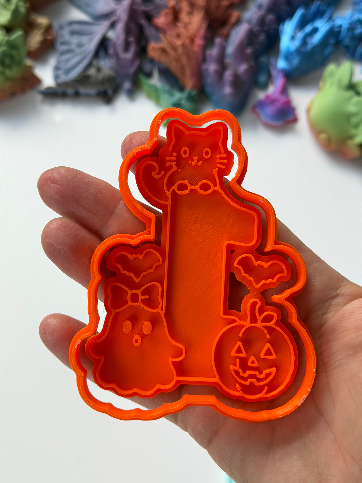Halloween Number One Cat Ghost Pumpkin cutter + stamp
