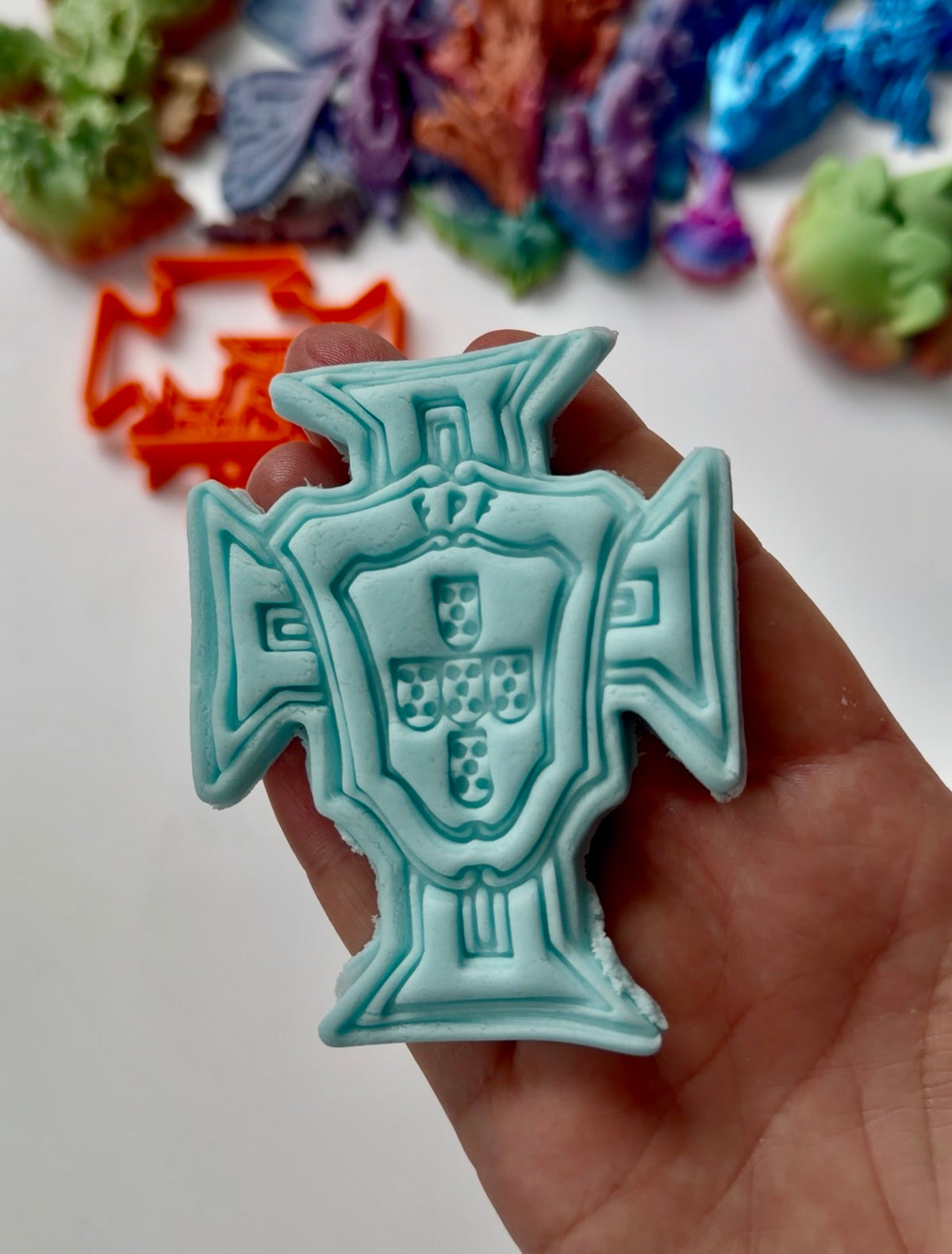 Portugal national football cookie cutter + stamp