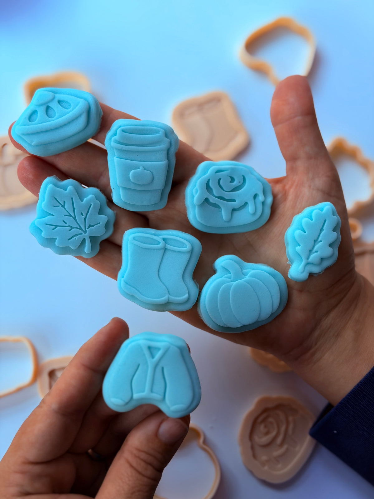 Autumn Mini Set of 8 – 3D Deboss Stamps & Matching Cookie Cutters