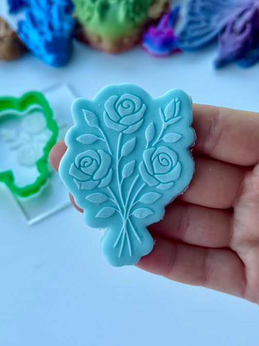 Valentine's day - bunch of roses - Debossing + matching cutter