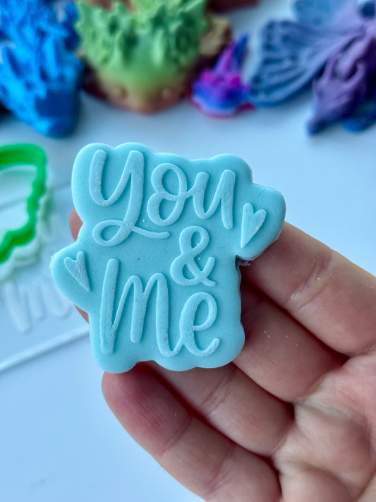Valentine's day - you and me - Debossing + matching cutter