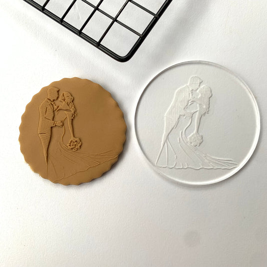 Couple wedding- debossing acrylic stamp