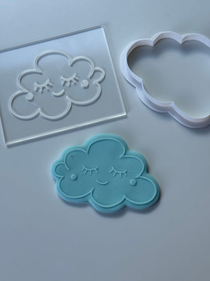 cute cloud - debossing + matching cutter - M1054