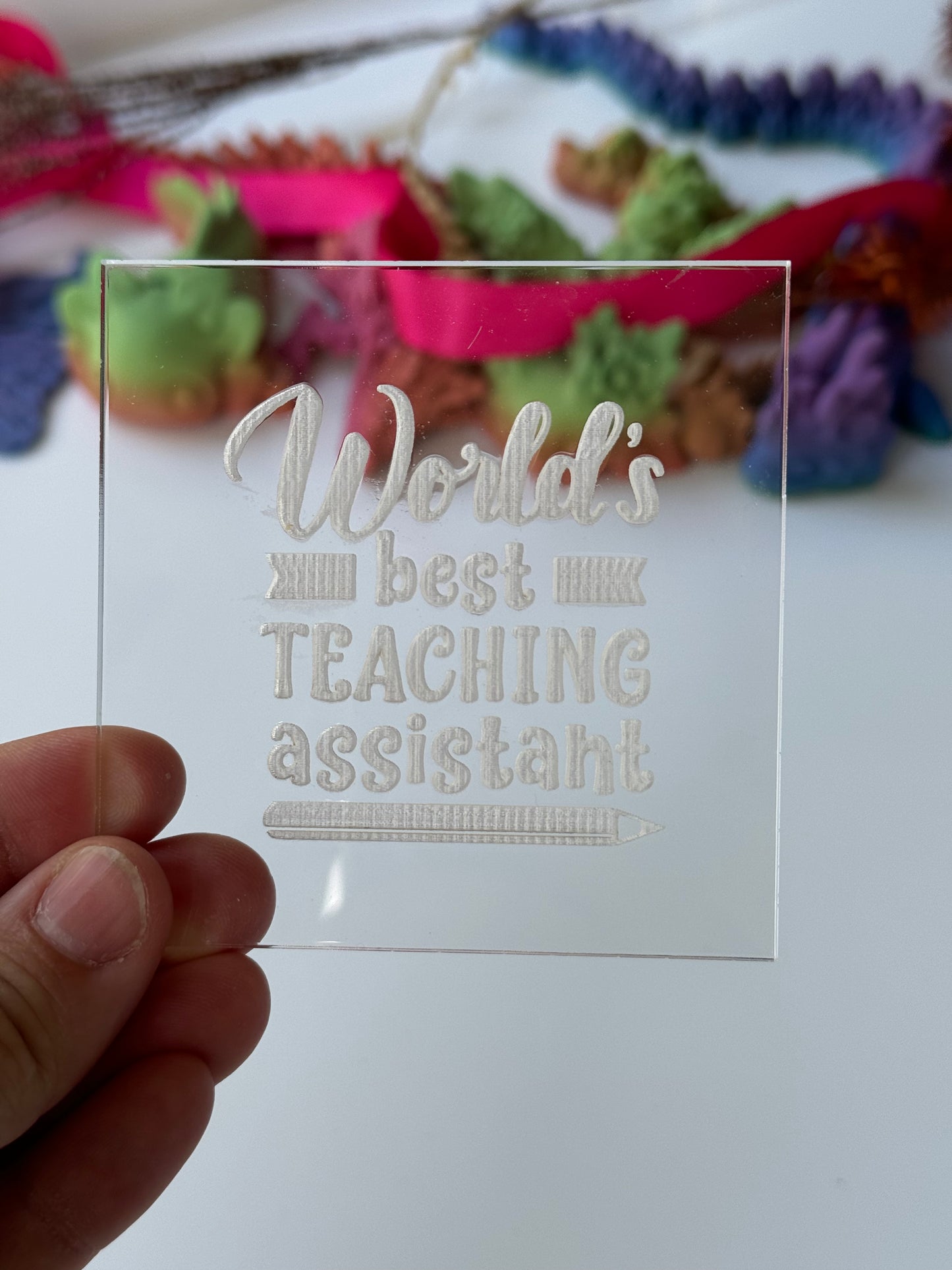 World's best teaching assistant - Teachear collection debossing