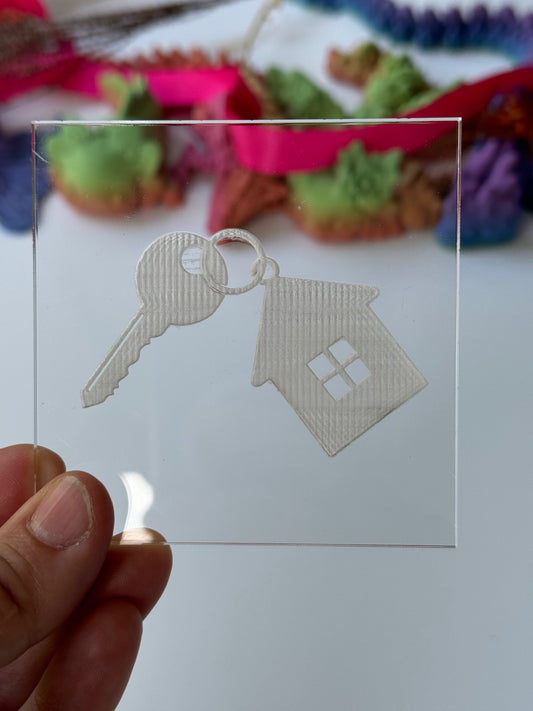 New home keys - deboss