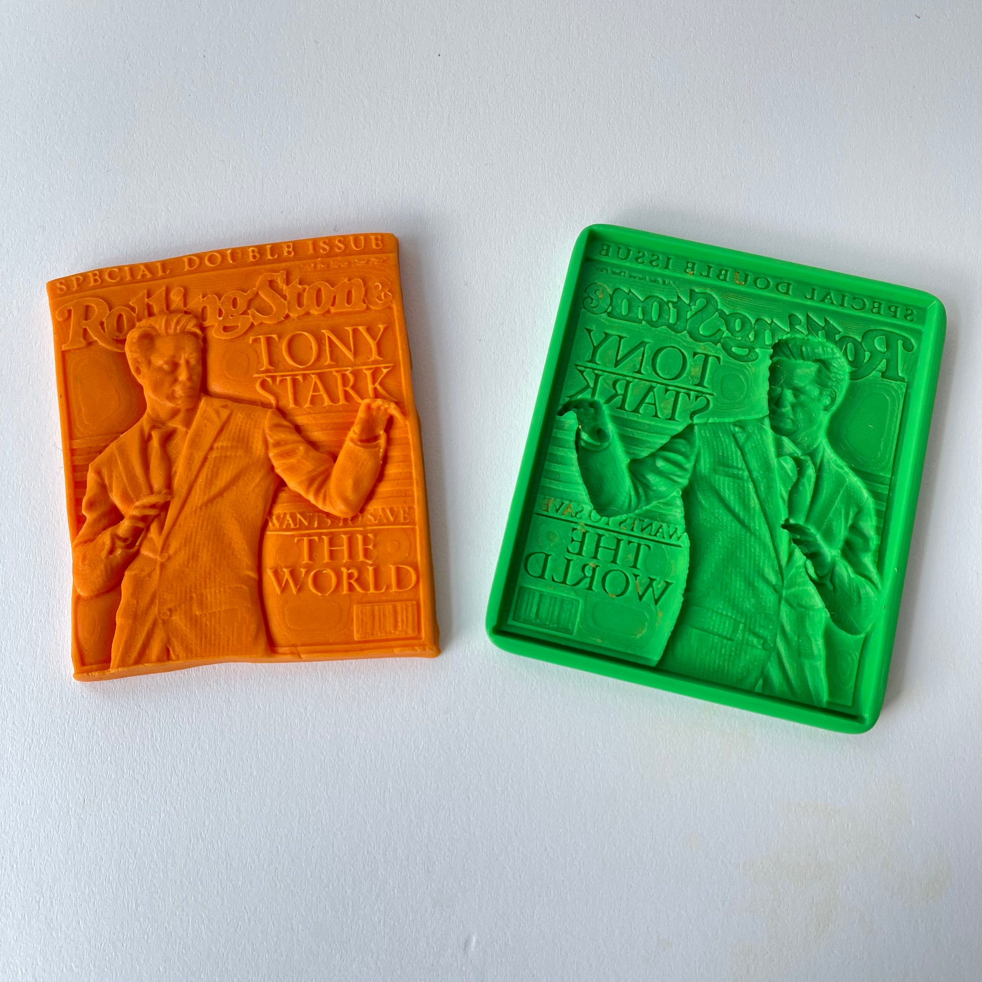 3D hard Mould tile - TONY STARK IRON MAN - SUPER HEROES MEG cookie cutters