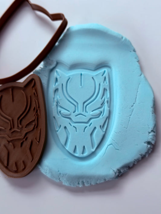 Black Panther 3D Deboss & Matching Cookie Cutter - super hero