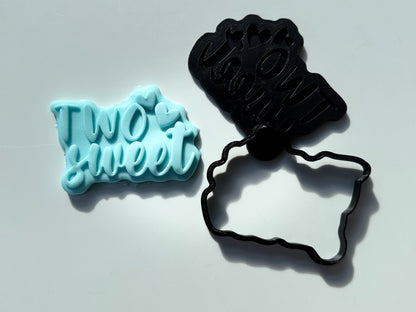 two sweet - 3d debossing and cutter - sweet