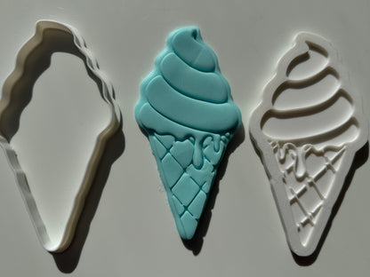 ice cream - 3d debossing and cutter - sweet