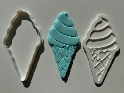 ice cream - 3d debossing and cutter - sweet