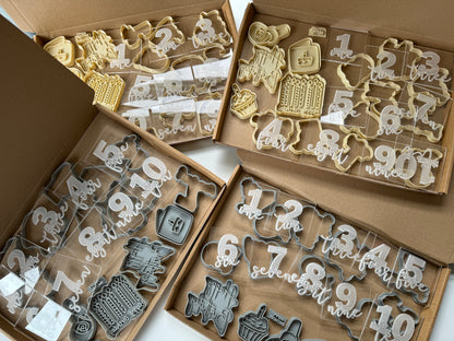 Surprise BIRTHDAY/NUMBERS - NO SUBS box - as per image deboss, cutters, stamps