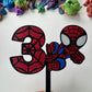Spiderman cake topper age 1 to 9 and 11