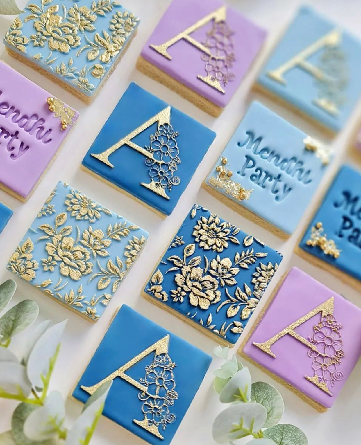 Floral letters Alphabet- Debossing - pop out