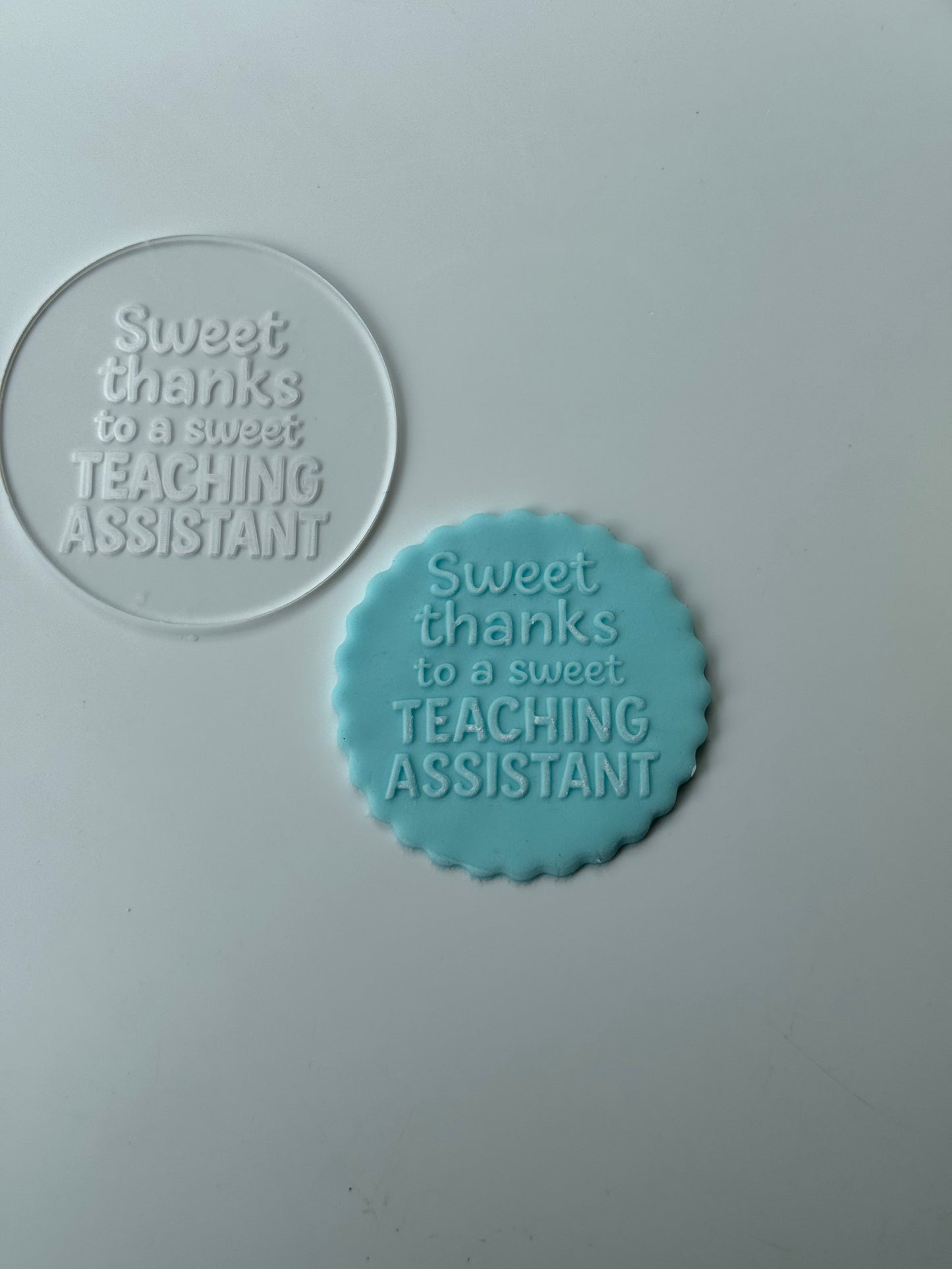 sweet thanks to a sweet teaching assistant deboss