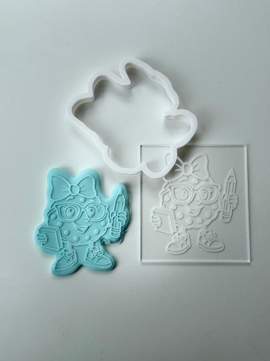 smart cookie girl - teacher - cutter + deboss