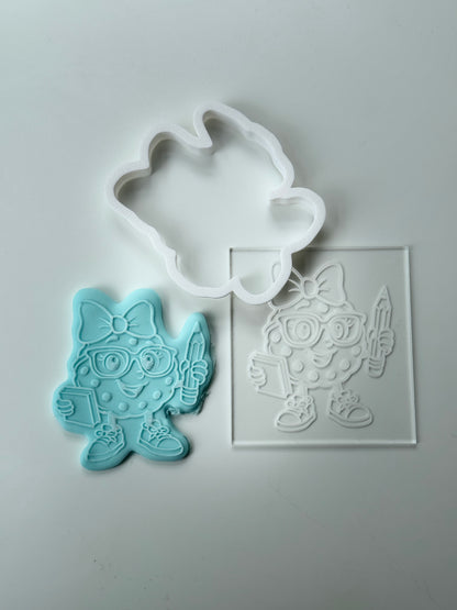 smart cookie girl - teacher - cutter + deboss