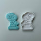 worm on books - teacher - cookie cutter + stamp