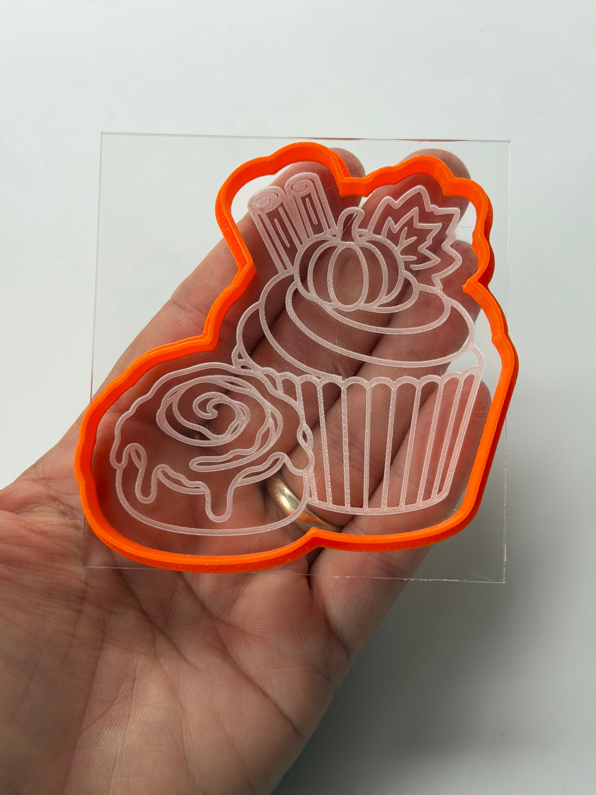 Autumn Cupcake & Cinnamon Roll Deboss & Matching Cutter