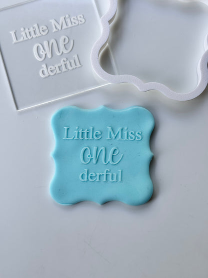 Little miss One Derful - deboss + cutter M1060