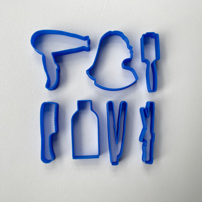 Hair Set Cookie Cutters Small and Medium