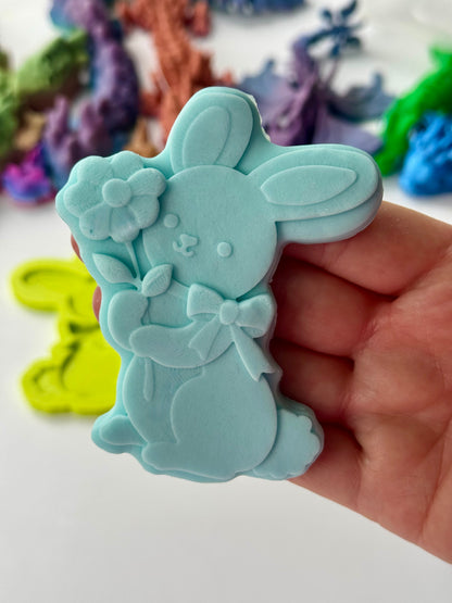 Easter 3d deboss and matching cutter rabbit - bunny