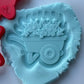 Easter 3d deboss and matching cutter wheelbarrow with flowers