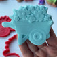 Easter 3d deboss and matching cutter wheelbarrow with flowers