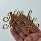 NIKKAH MUBARAK - cake charm - gold mirror