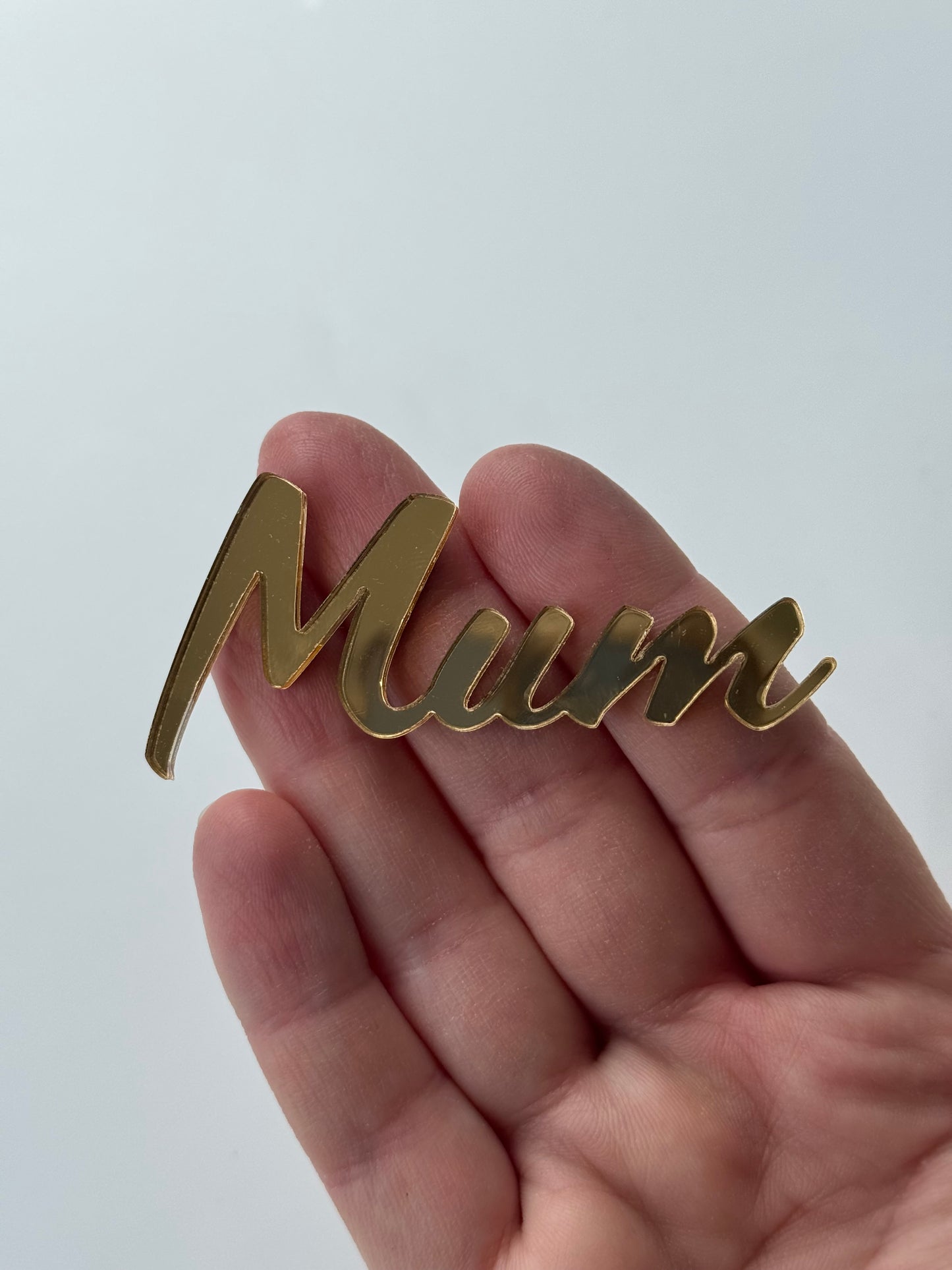 mum acrylic charm gold mirror