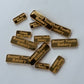 Logo tag rectangular - gold mirror acrylic