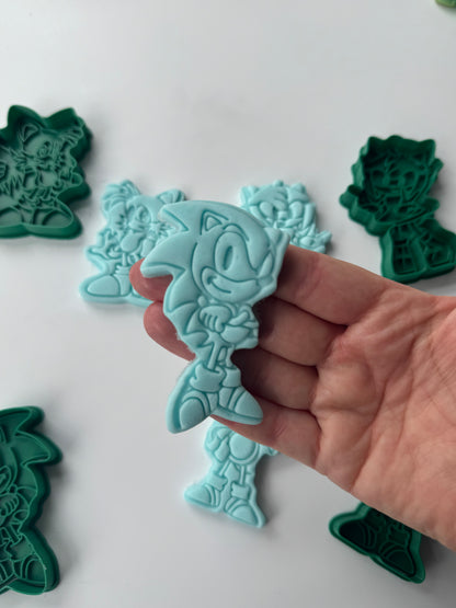 Sonic The Hedgehog-inspired and friends cookie cutter + stamp