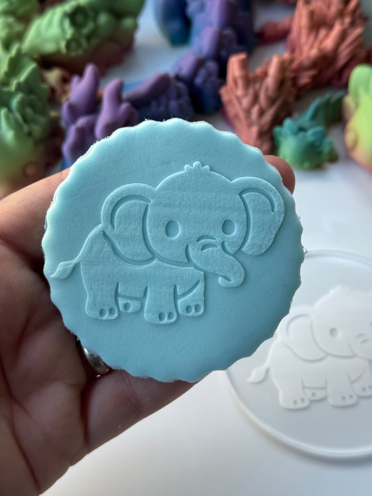 Jungle animal - Elephant deboss disc