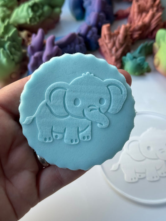 Jungle animal - Elephant deboss disc