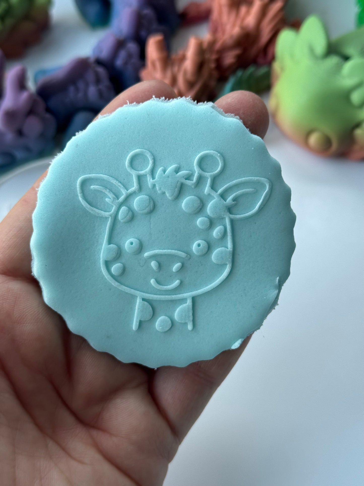Jungle animal - Giraffe deboss disc