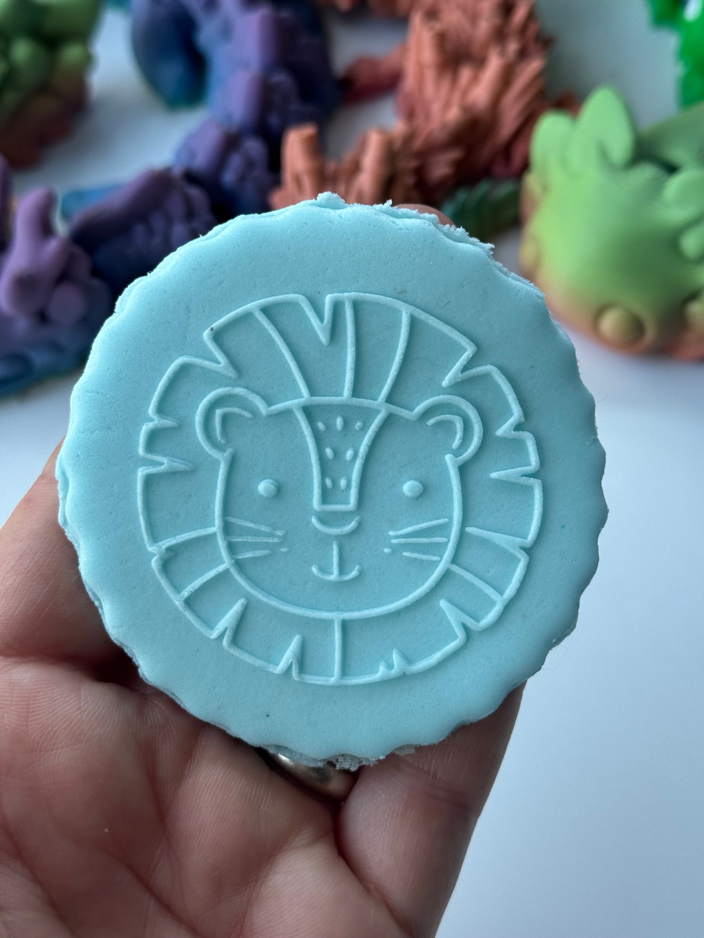 Jungle animal - Lion Face deboss disc