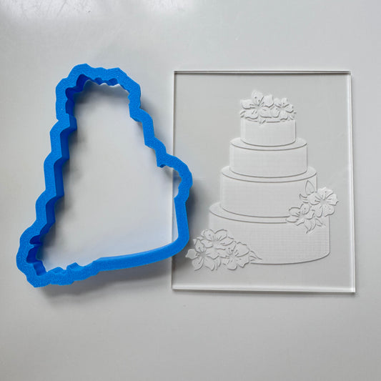 Wedding cake - debossing and matching cutter