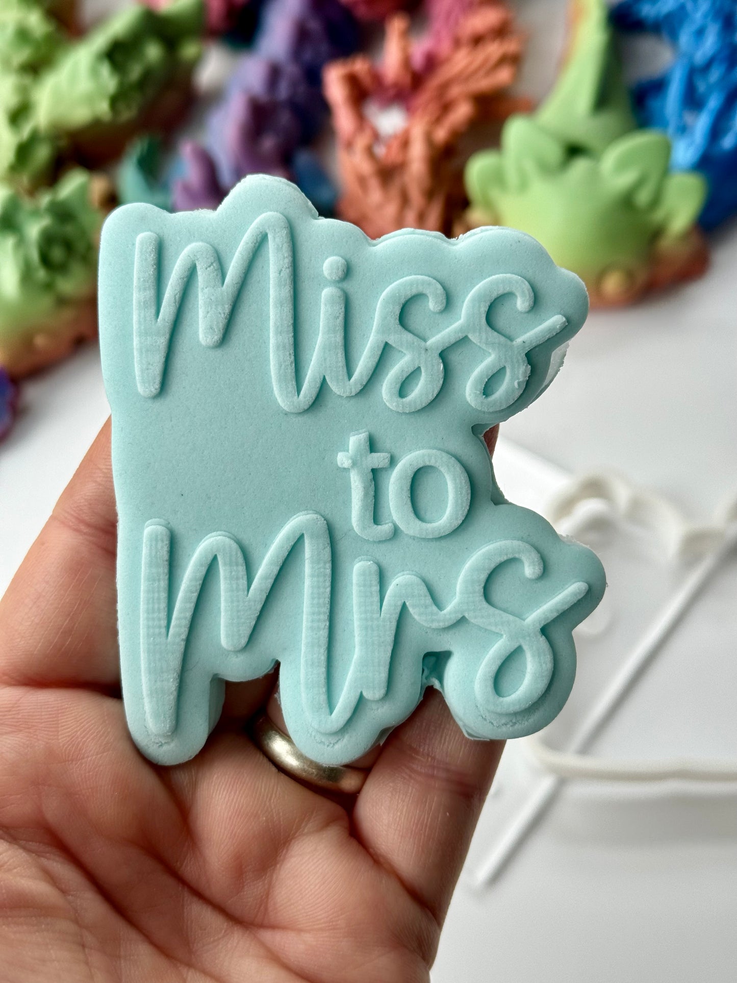 Miss to Mrs deboss and matching cutter M1113