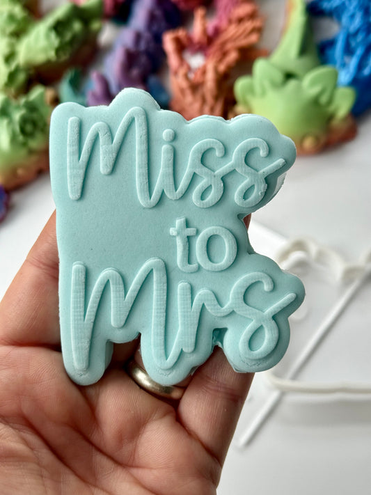 Miss to Mrs deboss and matching cutter M1113