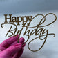 Gold mirror Happy Birthday charm