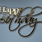 Gold mirror Happy Birthday charm