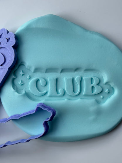 Girls night out - club -3d deboss and matching cutter