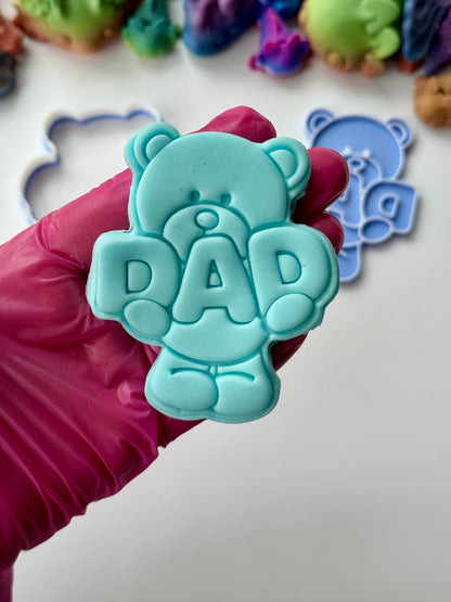 Dad teddy Bear stamp and matching cutter