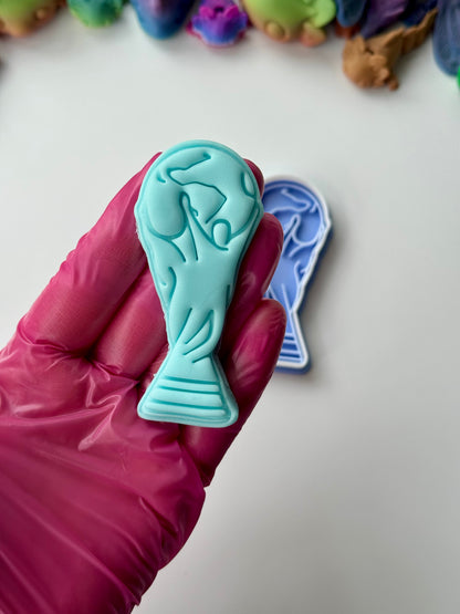 Wold cup stamp and matching cutter
